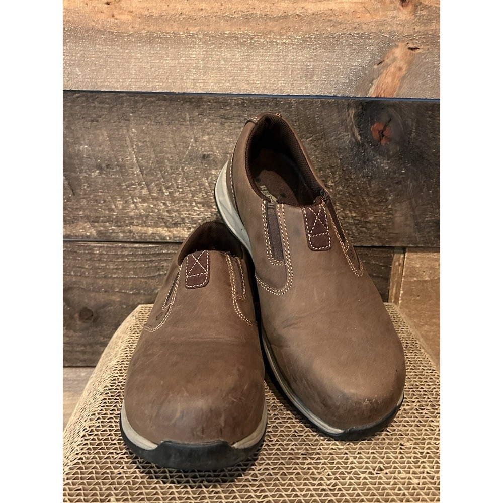 Red Wing Shoes Women 6 D Brown Comfort Pro Safety Toe Slip On Oil Resistant Work